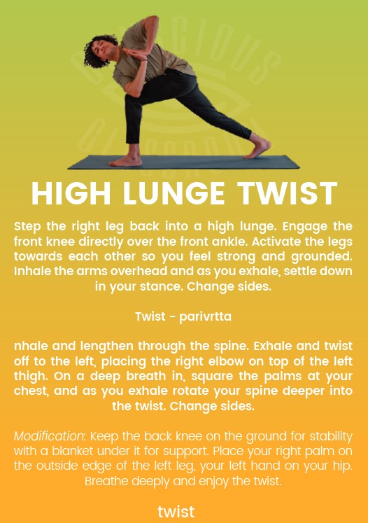 Left Twisting High Lunge - Exercise How-to - Skimble