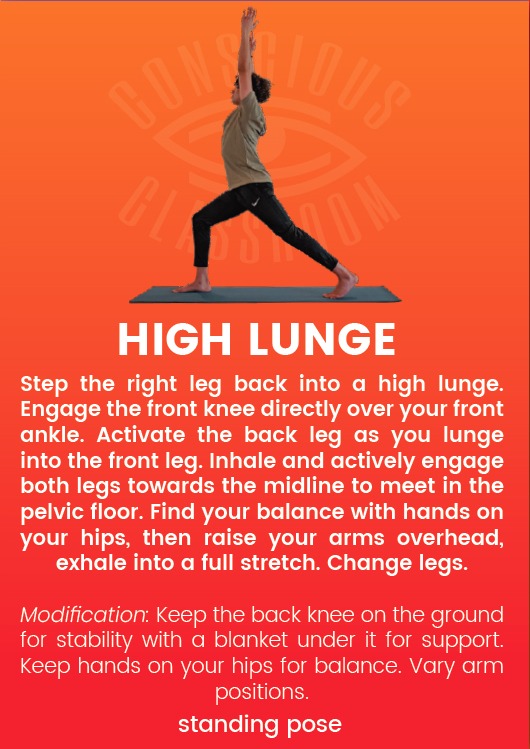 Crescent Lunge Twist on the Knee Yoga Pose